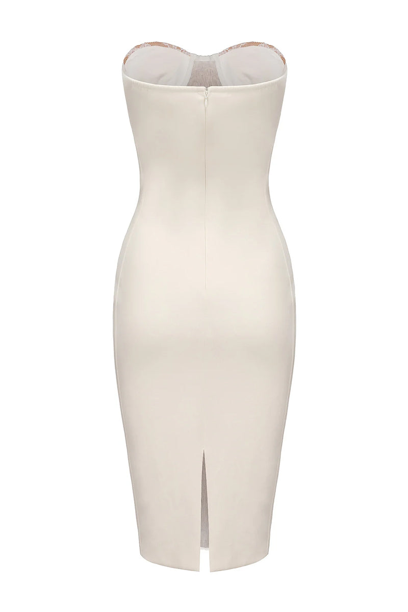 ELSA LACE DRESS IN WHITE