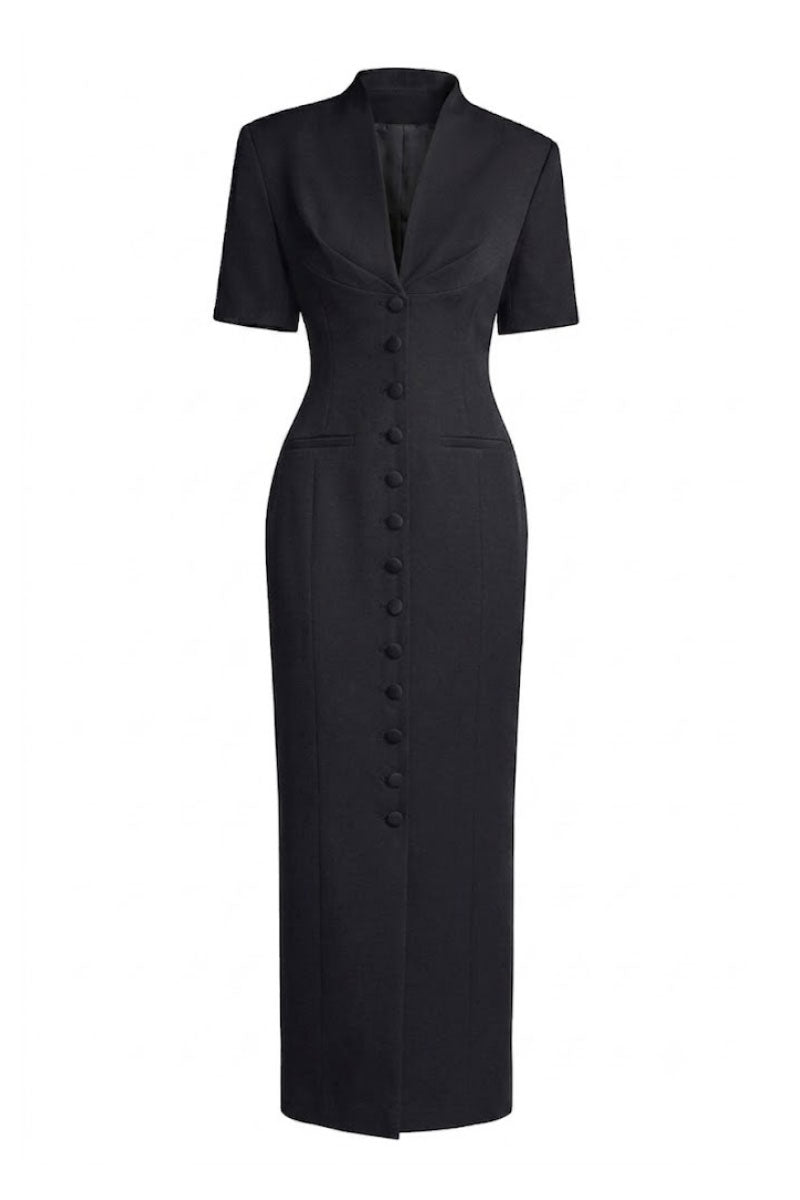 ZIPPER PEPLUM DRESS