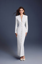 FOLDED BUTTONS DRESS