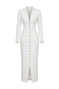 FOLDED BUTTONS DRESS