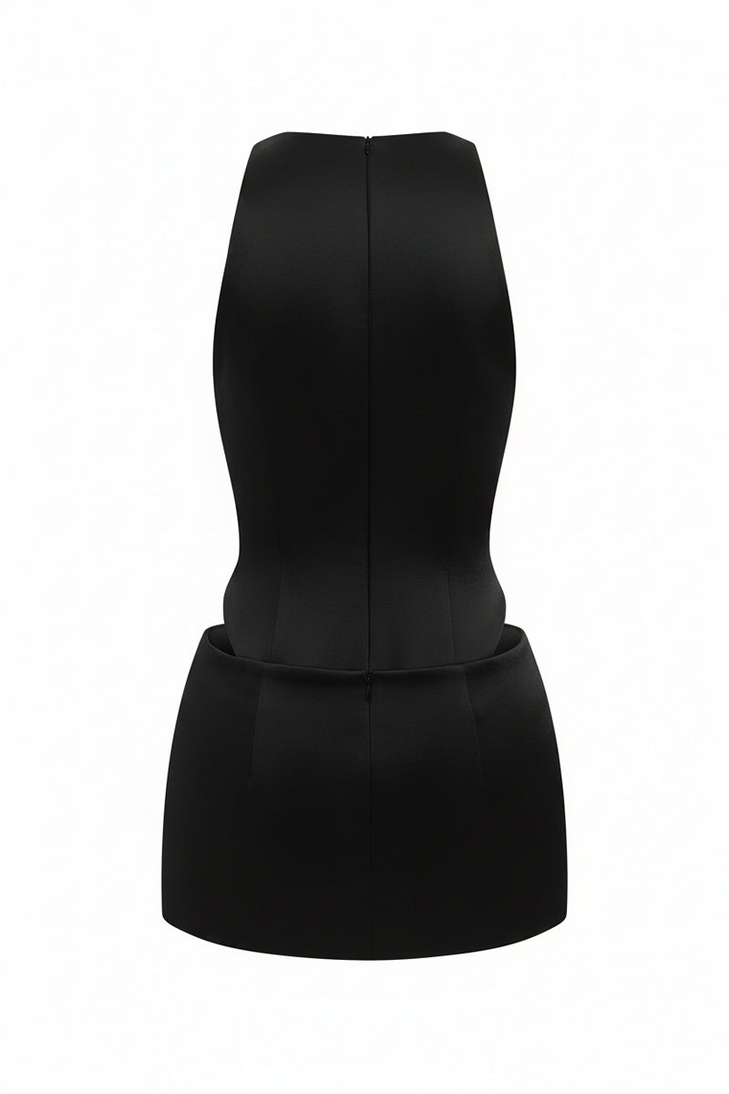IVY TULLE TOP AND HAZEL SILK TAFFETA SKIRT IN BLACK