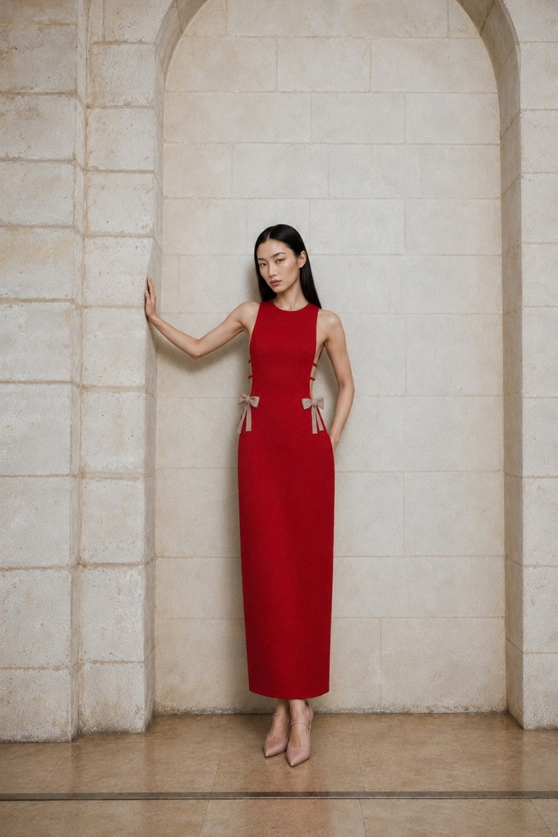 SABINE MIDI CREPE GOWN