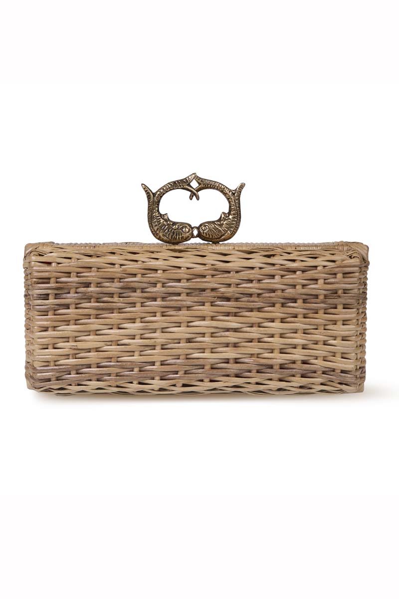 RATTAN SARDINE CLUTCH
