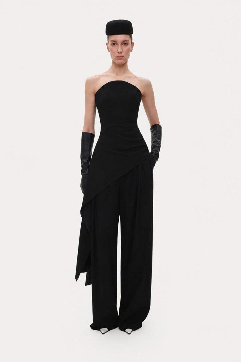 BLACK WOOL CORSET