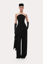 BLACK WOOL CORSET