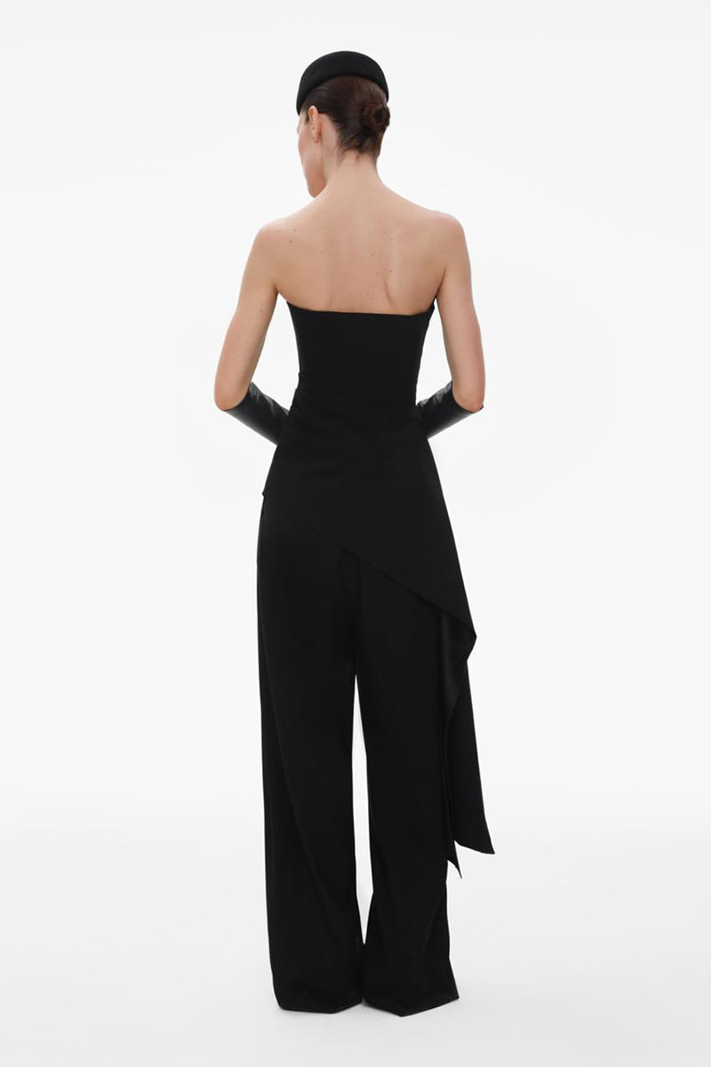 BLACK WOOL CORSET