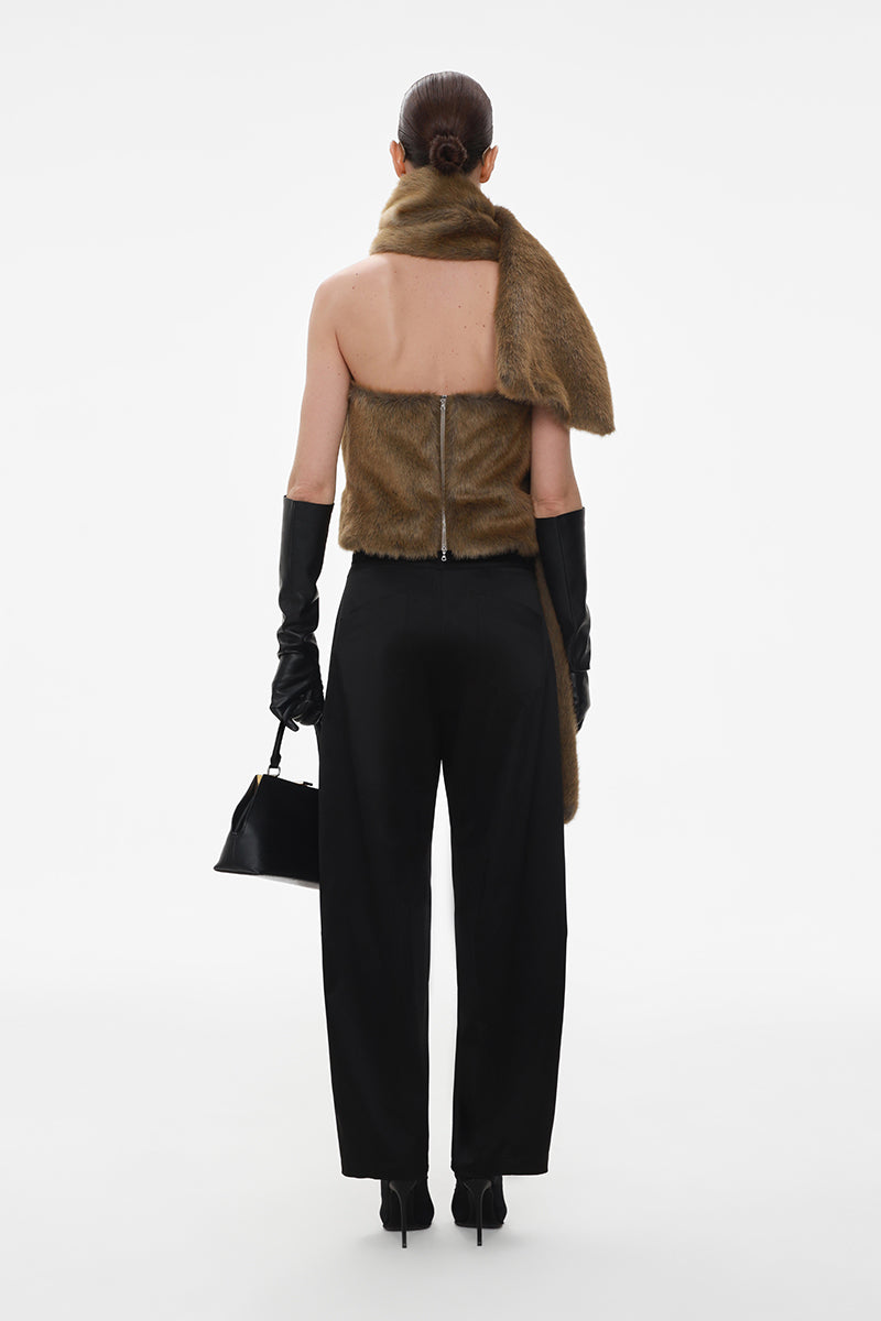 FAUX FUR CORSET
