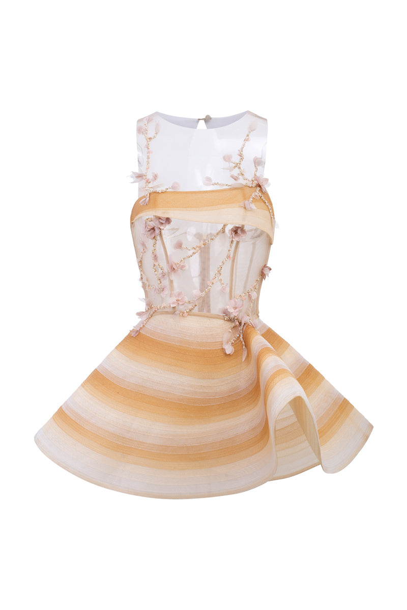 LYRA TULLE DRESS IN BEIGE