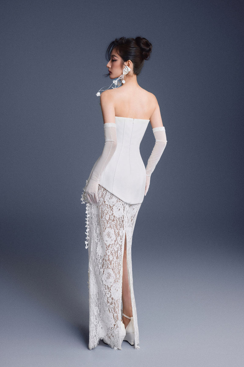 BOUQUET CORSET LACE DRESS