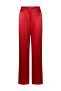 RED WIDE-LEG VISCOSE TROUSERS