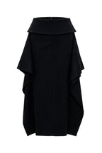 BLACK WOOL SKIRT