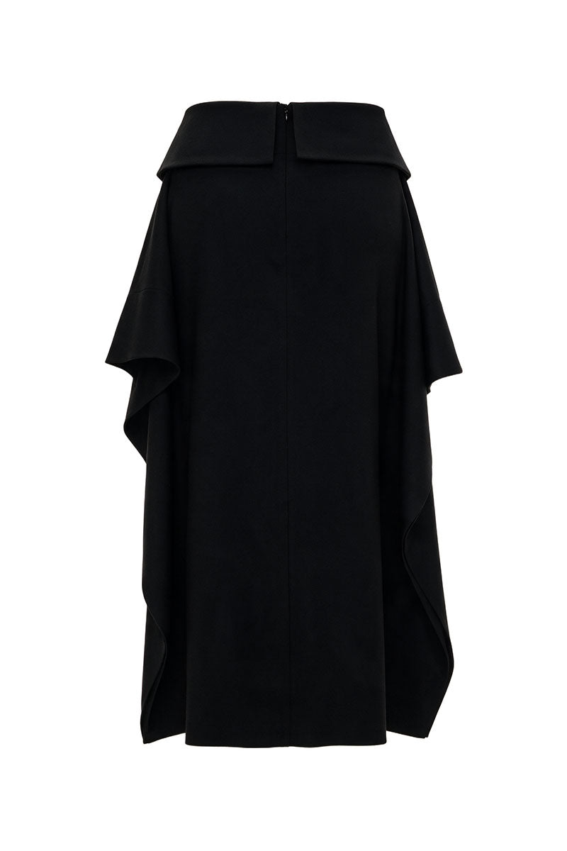 BLACK WOOL SKIRT
