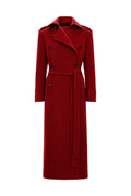 RED WOOL MIDI COAT