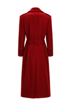 RED WOOL MIDI COAT