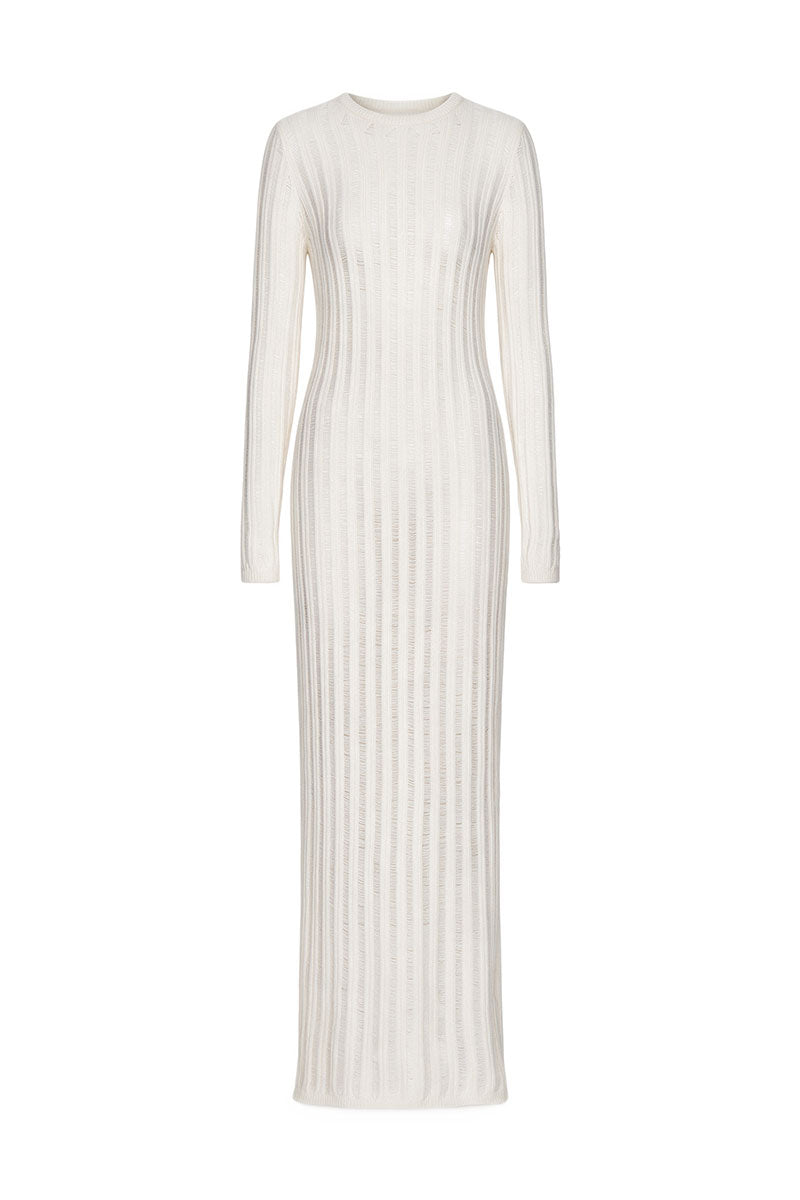 IVORY CASHMERE KNIT DRESS
