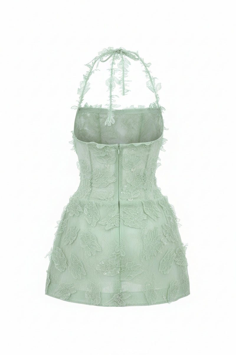 ELISA LACE DRESS IN MINT