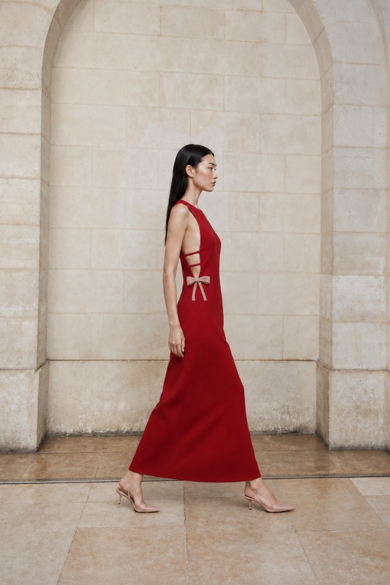 SABINE MIDI CREPE GOWN