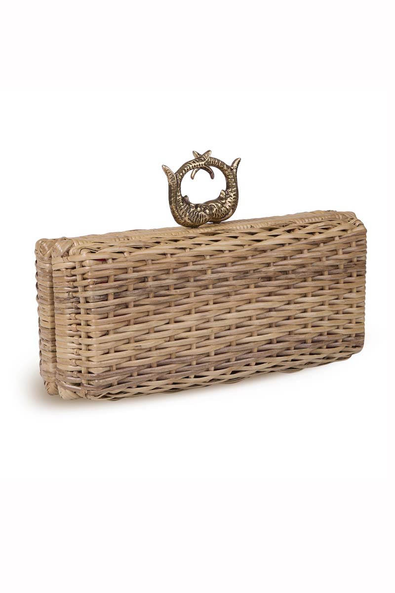 RATTAN SARDINE CLUTCH