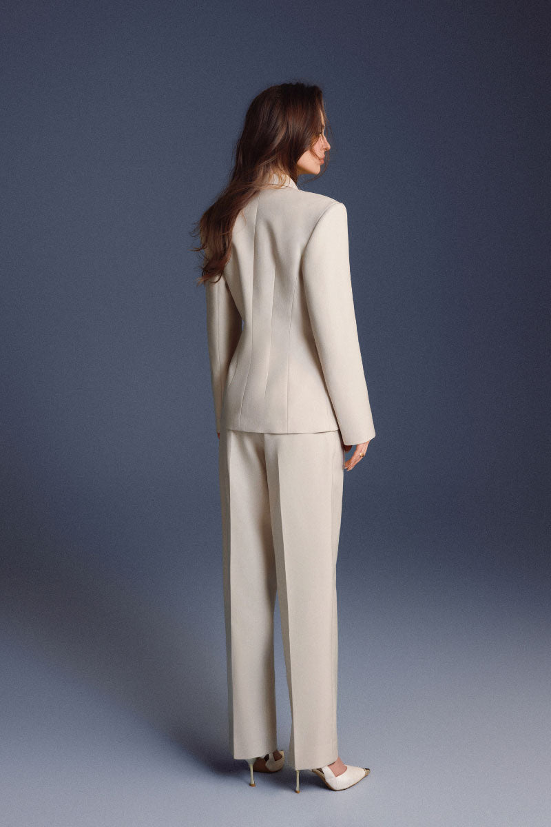 DOUBLE-BREASTED FLAP BLAZER