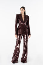 SEQUIN PEAK BLAZER