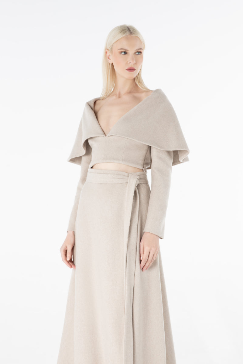 CASHMERE COLLAR TOP