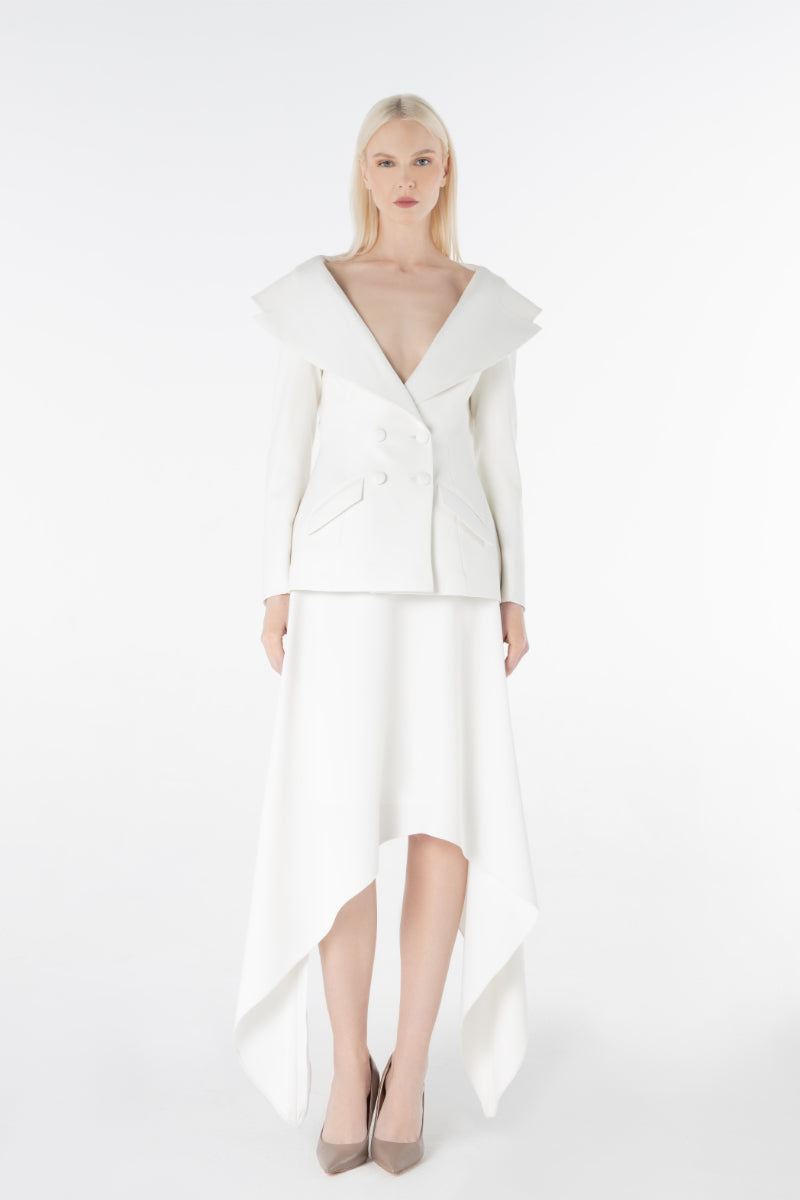 CREPE MIDI SKIRT