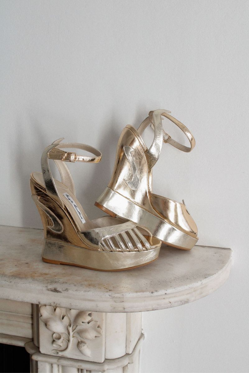 MARGAUX HEELS IN GOLD
