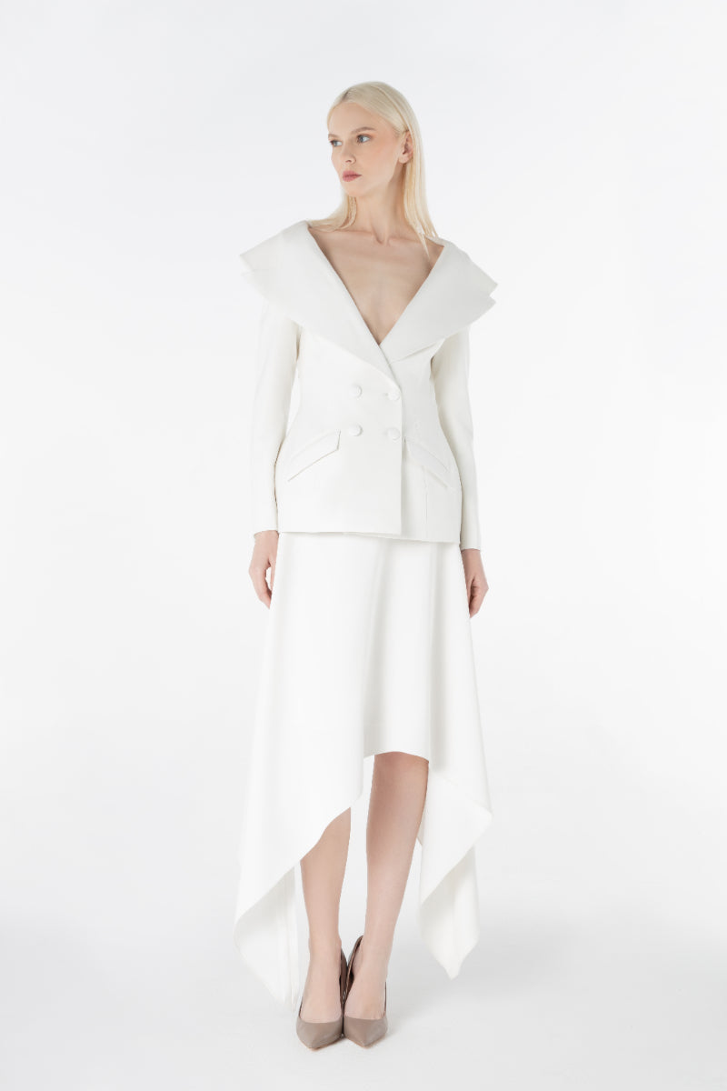 CREPE MIDI SKIRT