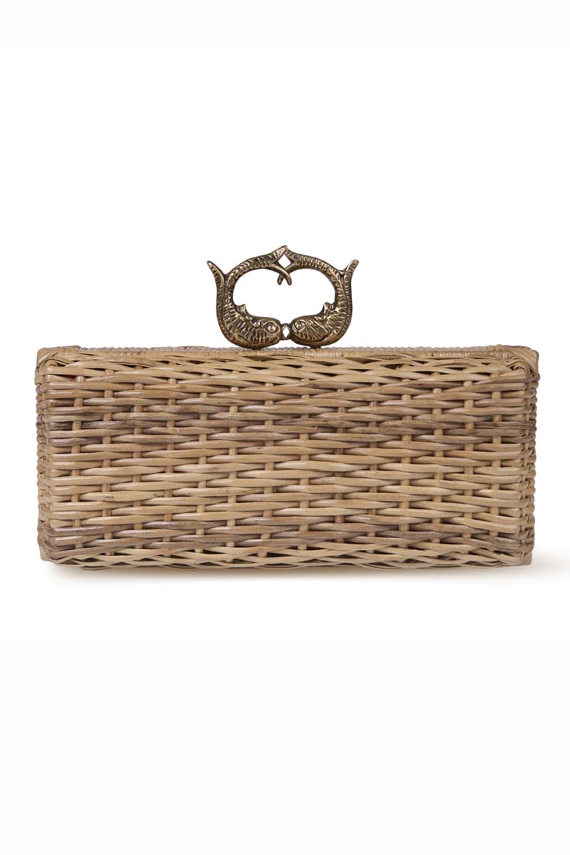 RATTAN SARDINE CLUTCH