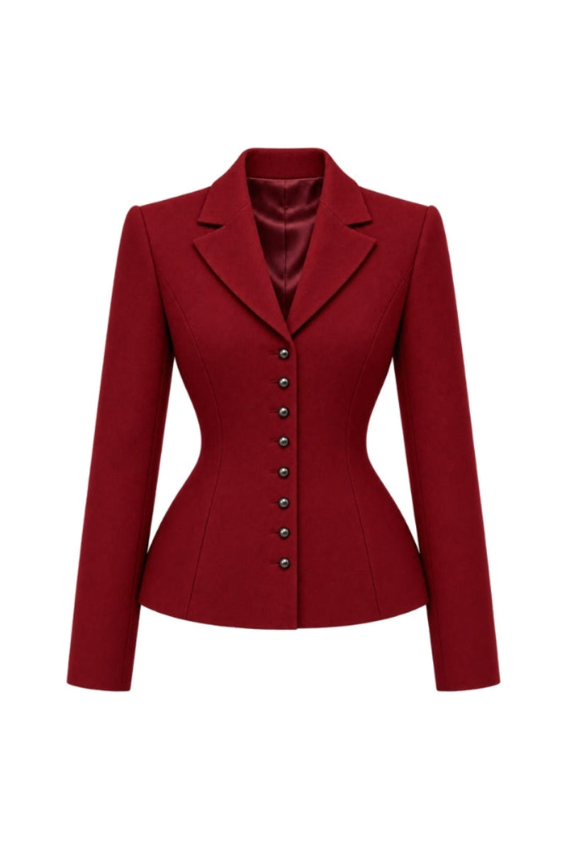 ESTEE FITTED JACKET IN PAPRIKA RED