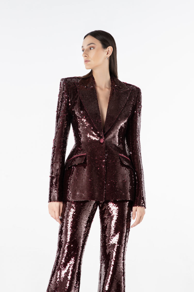 SEQUIN PEAK BLAZER