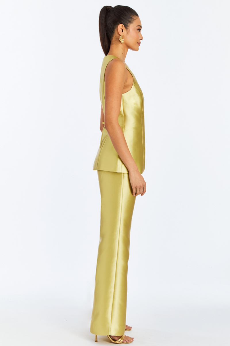 ELENA TAILORED TOP IN GOLDEN GREEN