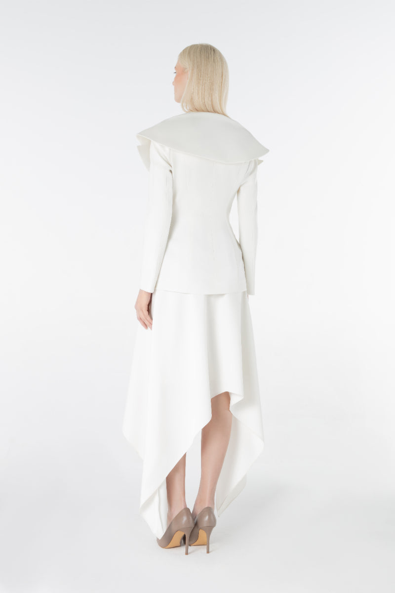 CREPE MIDI SKIRT