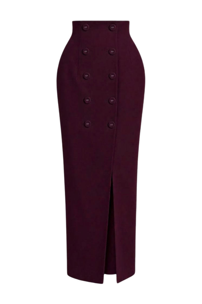 BUTTONS SCULPTED SKIRT