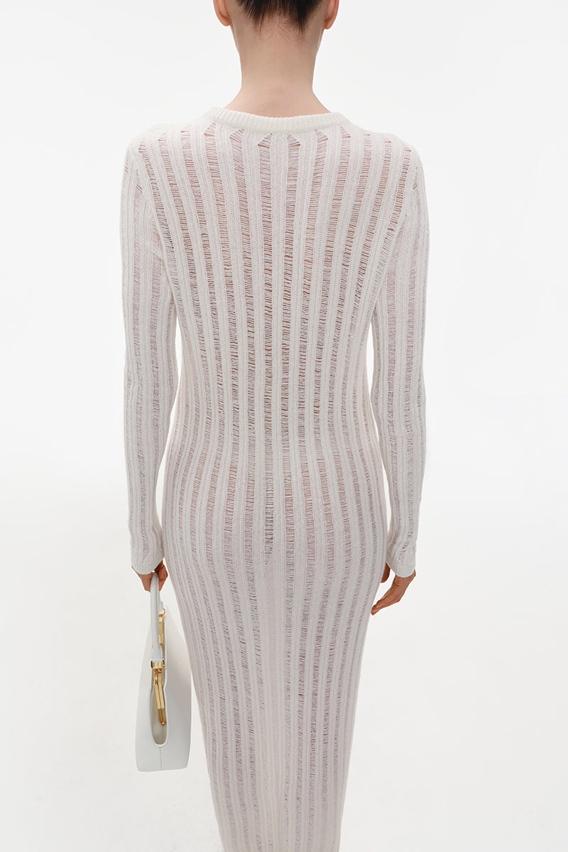 IVORY CASHMERE KNIT DRESS