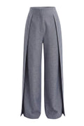 GRAY FOLDED LAYER PANTS