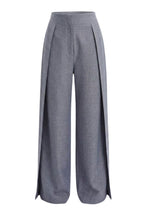 GRAY FOLDED LAYER PANTS
