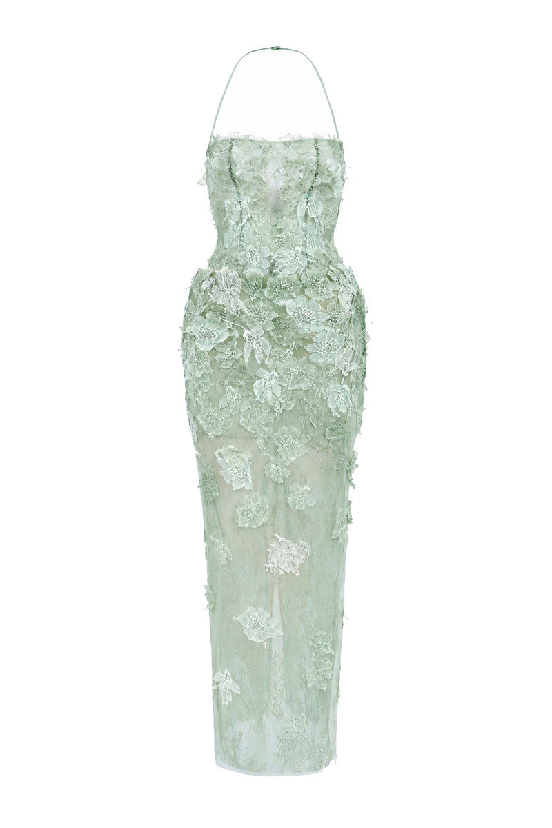 ANNABELLE TULLE DRESS IN MINT