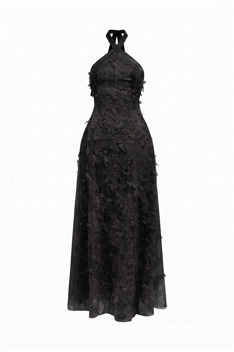 ALISA LACE DRESS IN BLACK