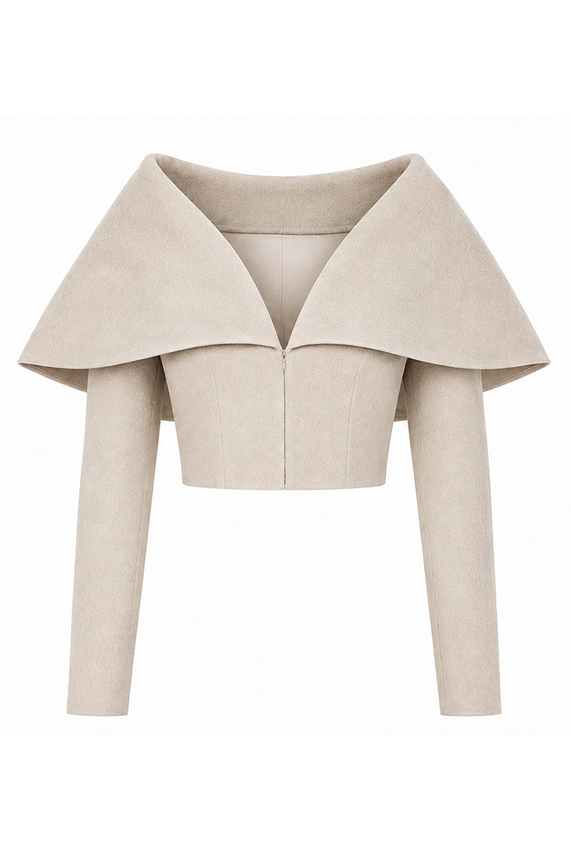 CASHMERE COLLAR TOP