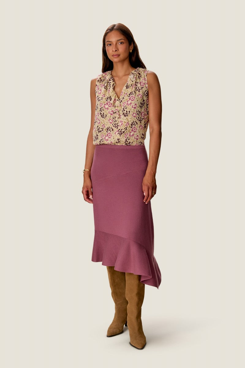 CAROLINE RUFFLE SLEEVELESS TOP