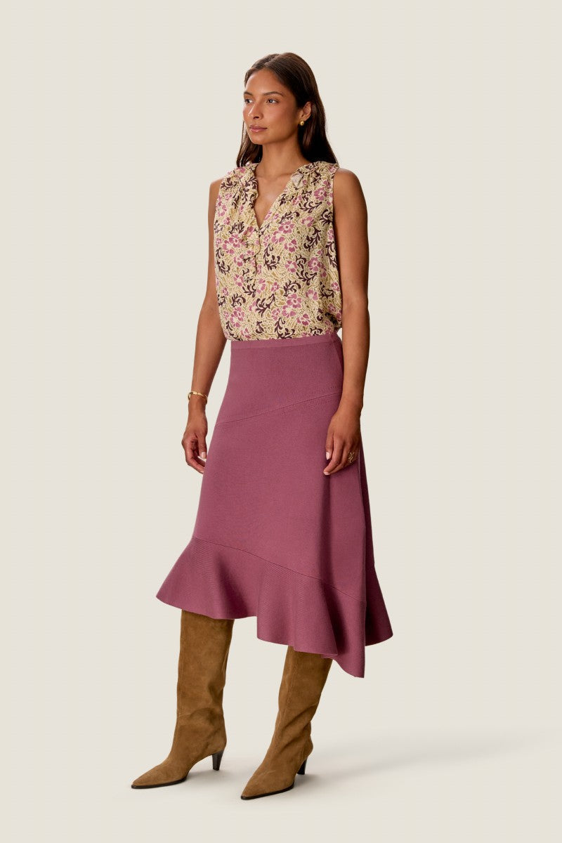 CAROLINE RUFFLE SLEEVELESS TOP