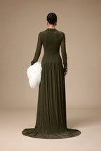CLICHY DRESS IN OLIVE