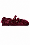 CLAIRE FRISSON BURGUNDY FLATS