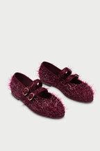 CLAIRE FRISSON BURGUNDY FLATS