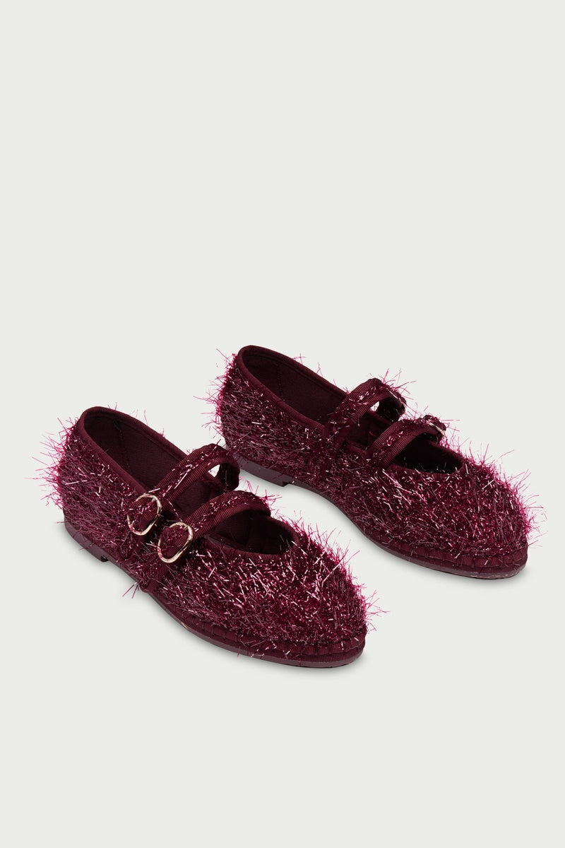 CLAIRE FRISSON BURGUNDY FLATS