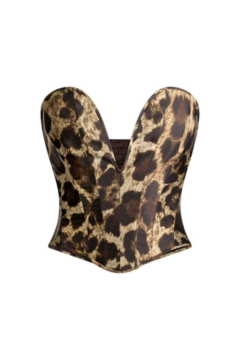 ARCADIA CORSET IN LEOPARD