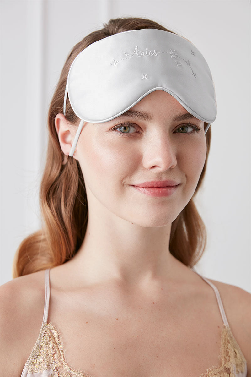 COZY STELLAR ARIES EYE MASK IN GRAY