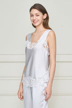 FLAPPER WOMEN'S SILK LACE PAJAMA SET