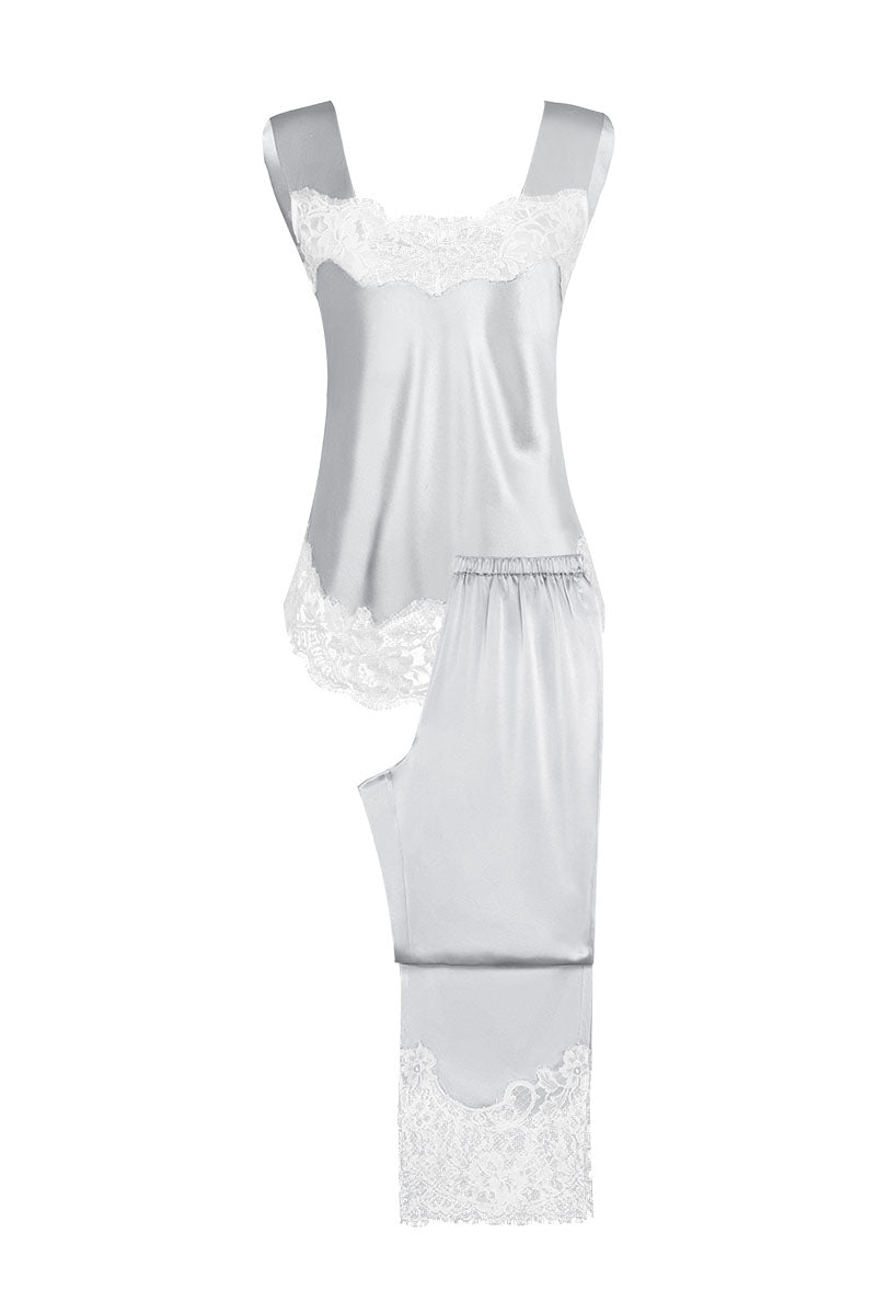 FLAPPER WOMEN'S SILK LACE PAJAMA SET